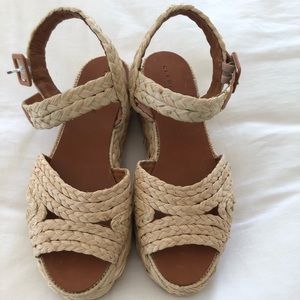 Like new Robert Clergerie Rafia Platform Sandals